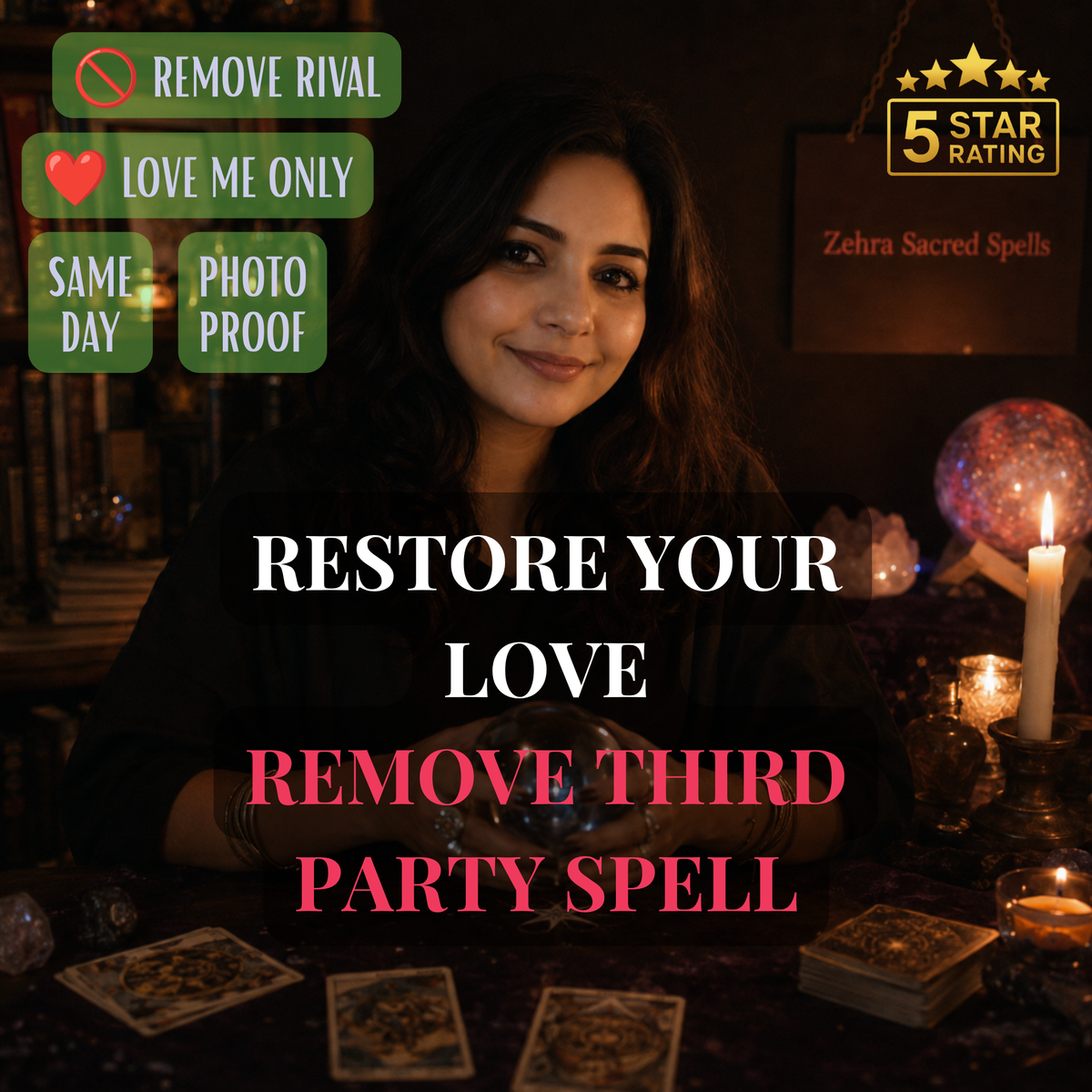 Remove third party spell by Zehra Sacred Spells - ritual to remove outside interference and restore your love with same day delivery